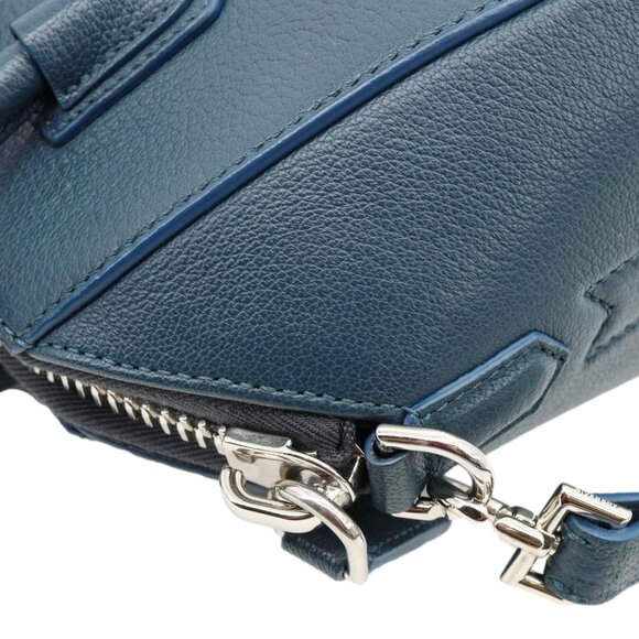 Givenchy  Antigona Leather Satchel Shoulder Bag Peacock Blue - Picture 6 of 12